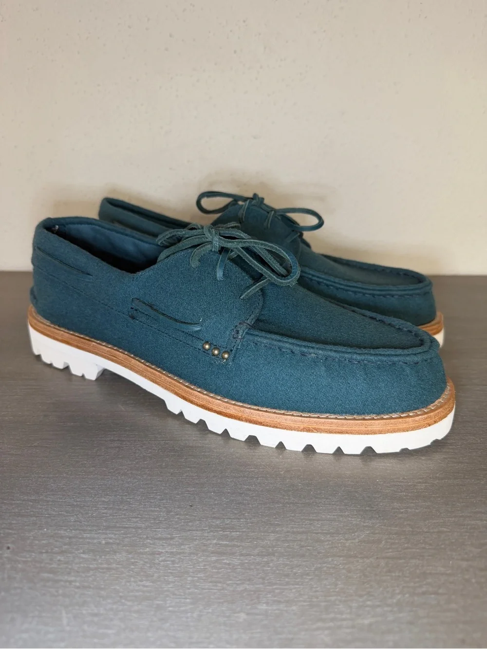 Mens Size 11.5 - Sperry Top Sider Casual  Boat Shoe Vibram Sole Emerald Green NW